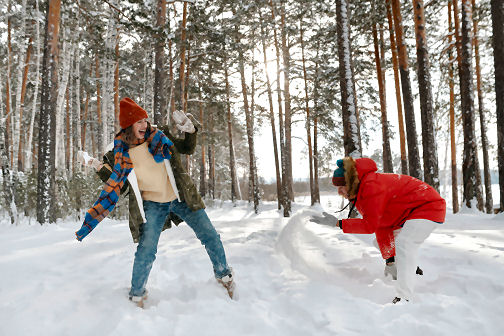 Have fun this holiday season! Have a snowball fight with your siblings!