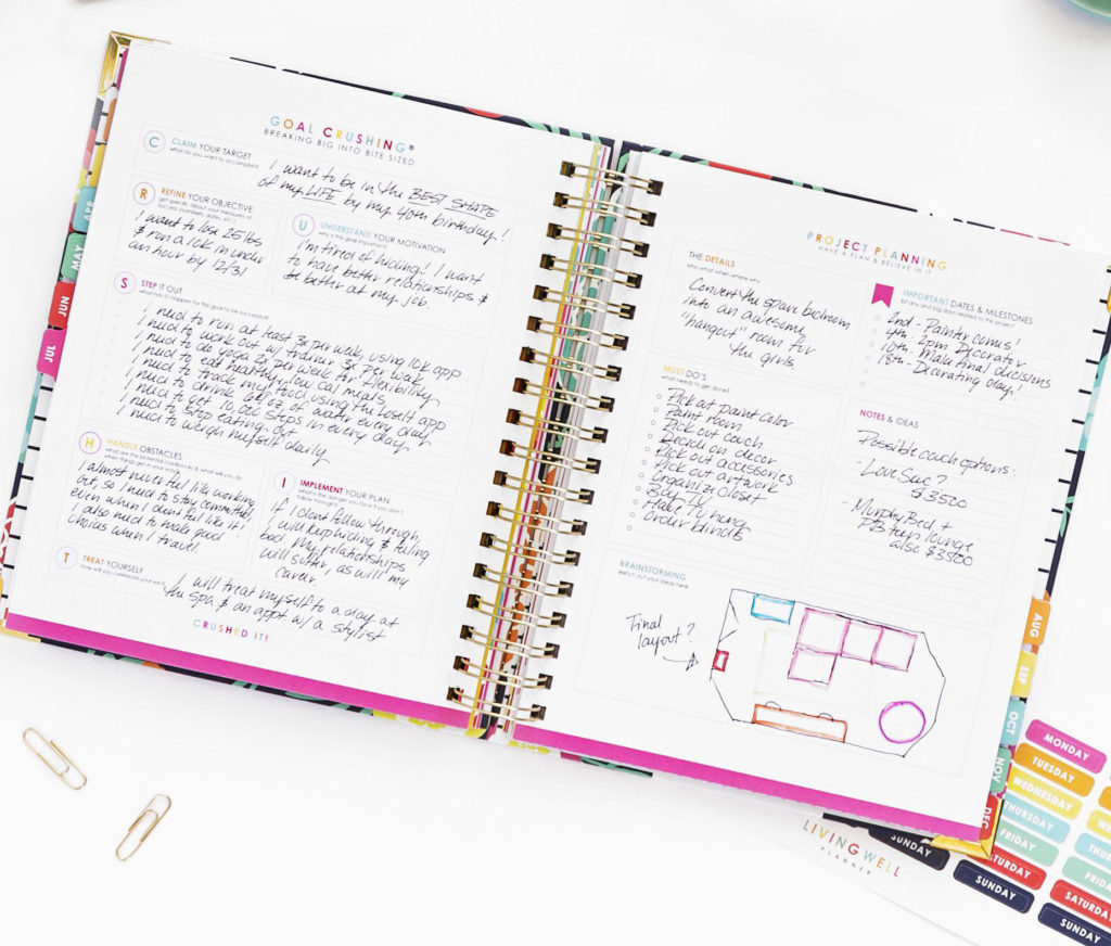 Living Well Planner to schedule your happiness! You don't need to make New Year's Resolutions for that!